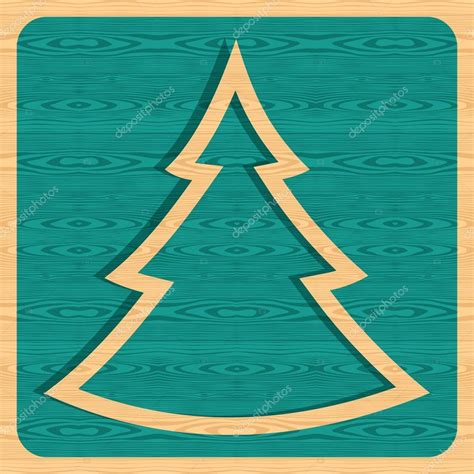 Retro wooden Christmas tree Stock Vector by ©cienpies 15793955