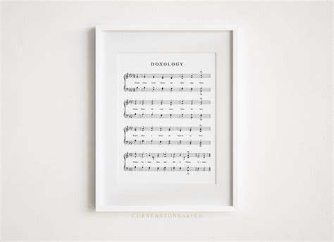 Doxology / Hymn Print / Hymn Wall Art / Hymn Sheet Music / Christian ...