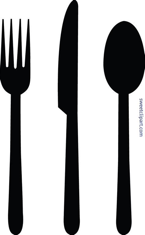 Spoon Fork And Knife Clipart at Peggy Newell blog