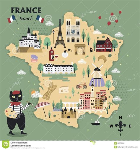 Tourist Map Of France