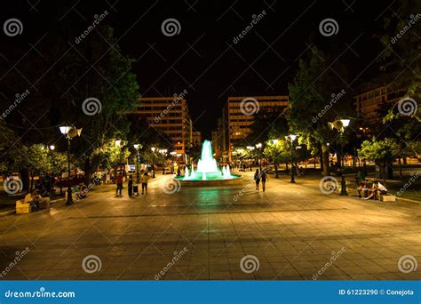 Syntagma Square at Night, in Athens, Greece Editorial Image - Image of ...