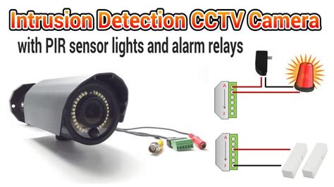 CCTV Camera with PIR Motion Detector Light and Alarm Relays