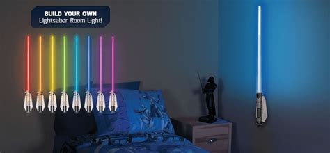 STAR WARS Jedi Lightsaber Remote Control Build Kids Room Light Wall Mounted Lamp - CAD $44.44 ...