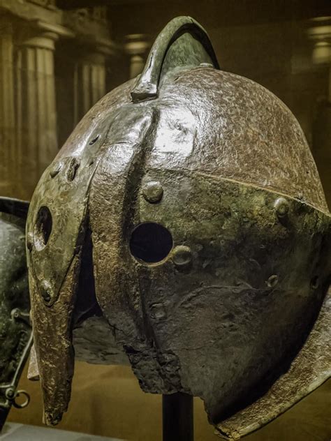 Iron Gladiator Helmet from Herculaneum. Roman 1st century AD | Roman helmet, Ancient armor ...