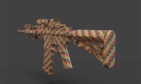 Low Poly Rifle With Parts - 3D Model by samsimsom