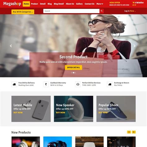 Responsive online Shopping website Template | Mega-shop | Mall | Big-Bazar | Online Store