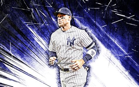 Download wallpapers 4k, Aaron Judge, grunge art, MLB, New York Yankees ...