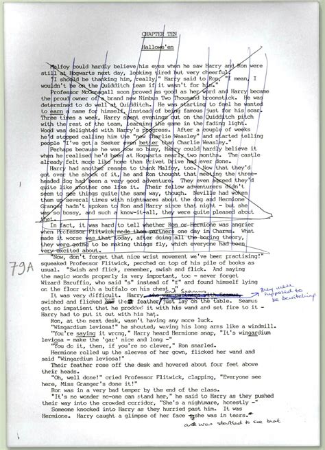 Wizarding World Miscellany — First typed manuscript of Philosopher’s ...