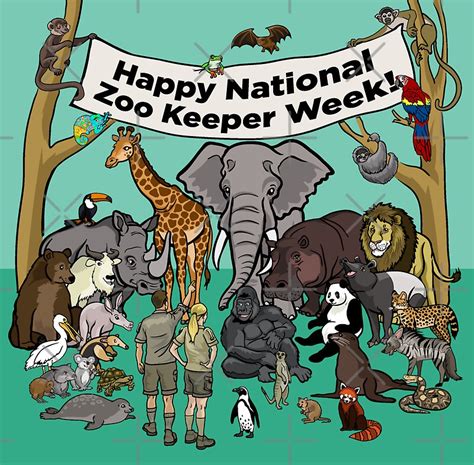 "Happy National Zoo Keeper Week" Stickers by PepomintNarwhal | Redbubble