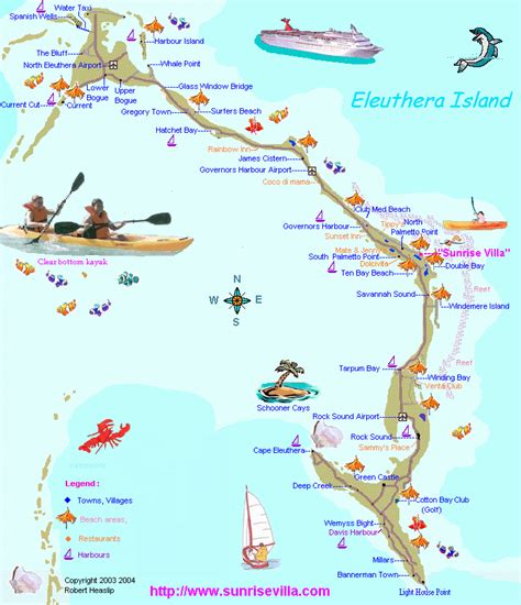 Eleuthera Tourist Map - eleuthera bahamas • mappery