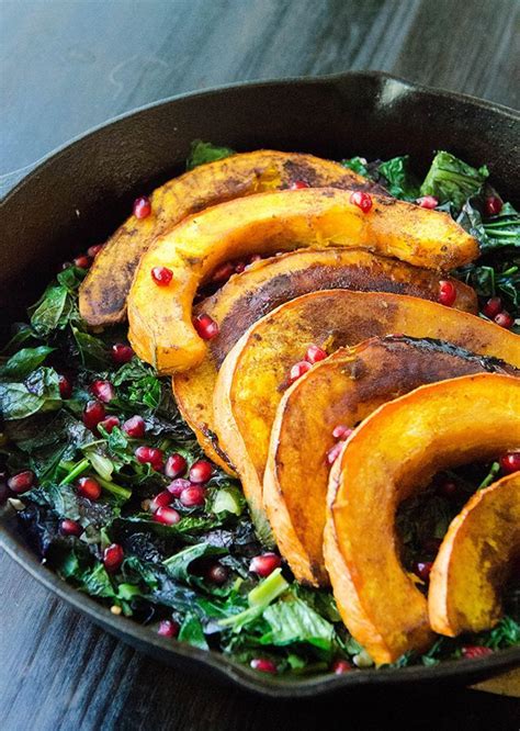 Maple Roasted Red Kuri Squash With Lemon and Garlicky Greens {Gluten ...