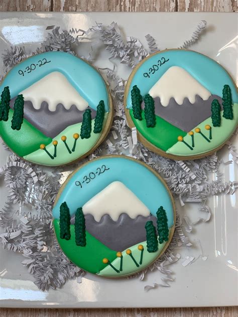 Mountain Themed Cookies, Mountain Cookies - Etsy