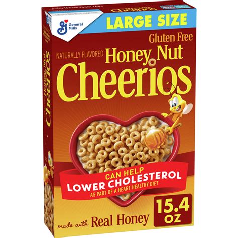 Honey Nut Cheerios, Cereal with Oats, Gluten Free, 15.4 oz - Walmart.com - Walmart.com