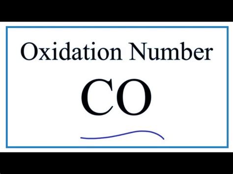 Co Oxidation Number