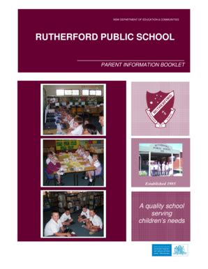 Fillable Online rutherford-p schools nsw edu 2013 School Information ...