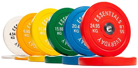 Everyday Essentials Color Coded Olympic Bumper Plate Weight Plate with ...