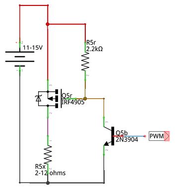 Automotive PWM control of p-channel MOSFET (IRF4905) as high side ...