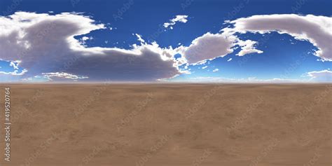 360 degree nature environment texture background. Landscape HDRI map. Equirectangular projection ...