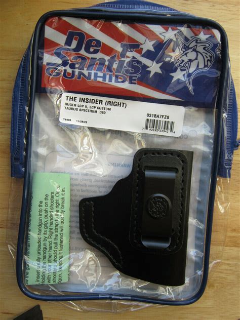 DeSantis Insider Holster Ruger LCP II RH IWB 0317F Right LCPII LCP2 2 ...