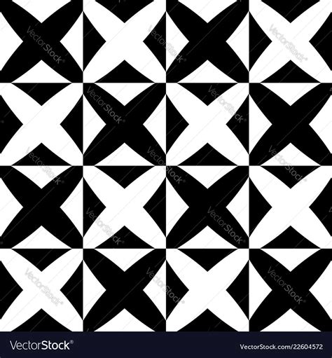 Seamless monochrome pattern with x shape Vector Image