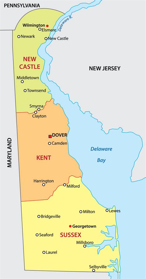 Delaware Counties Map | Mappr