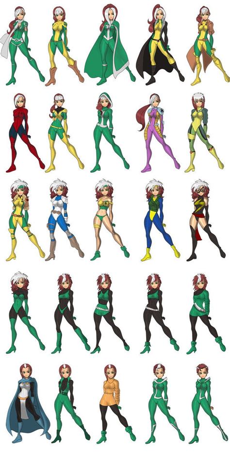 Rogue costumes by ~skyboy16 on deviantART | Rogue costume, Marvel rogue ...