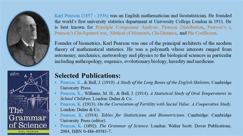 Karl-Pearson-1857-1936 - Basic Statistics and Data Analysis