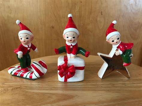 Vintage Christmas Josef elves trio figurines | Vintage christmas, Christmas figurines, Vintage ...