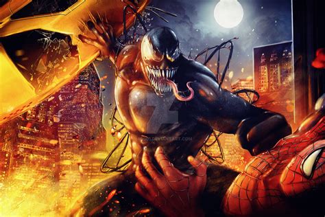 Venom vs. Spider Man by AS001 on DeviantArt