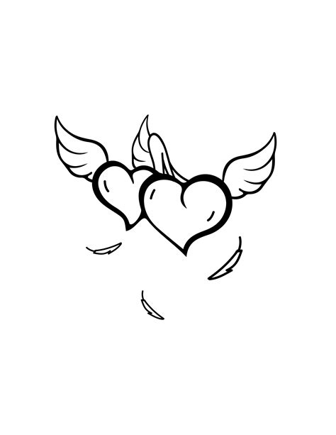 Free Love Drawing Heart With Wings | EPS, Illustrator, JPG, PNG, PDF, SVG | Template.net