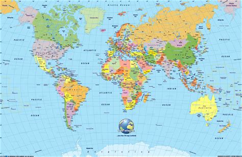 Free Printable Map Of The World
