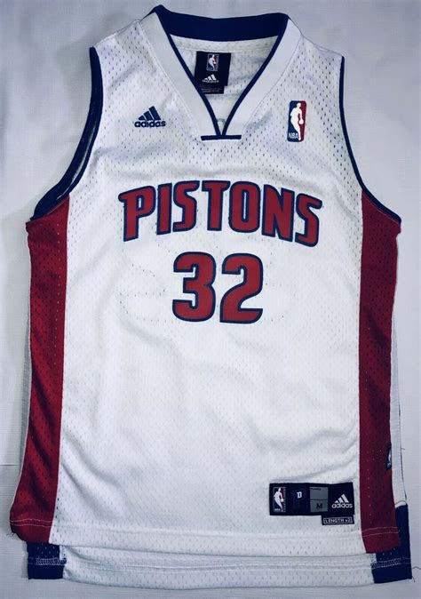 Richard Hamilton Pistons Reebok White Sewn NBA Basketball Jersey Youth Medium - Basketball-NBA