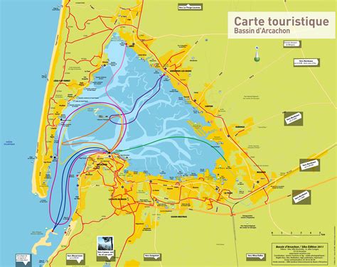 Arcachon Bay Tourist Map - Ontheworldmap.com