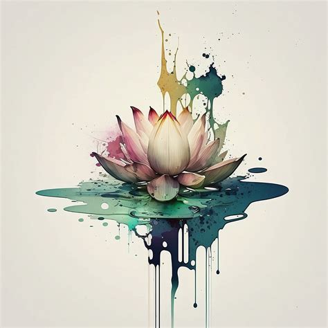 Watercolor Lotus Print: Graceful and Elegant Wall Art for Your Space ...