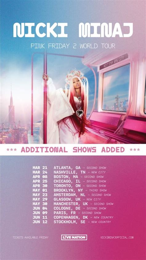 Diva in Demand! Nicki Minaj Adds Extra Dates to the 'Pink Friday 2 World Tour' - That Grape Juice