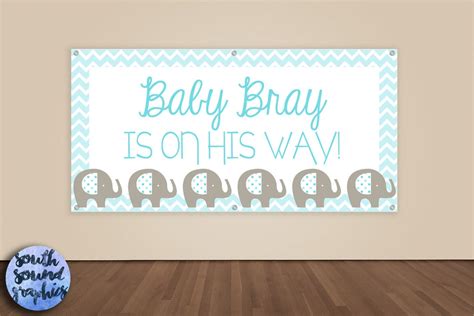 Elephant Baby Shower Banner Personalized Baby Elephant - Etsy