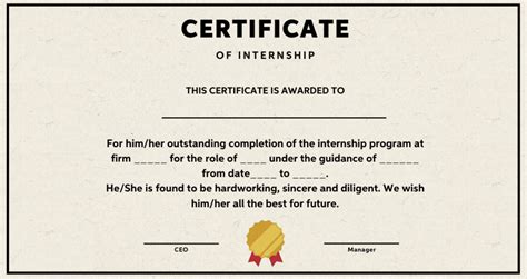 Internship Certificate - Format, Samples and Uses