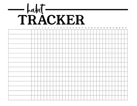 Free Printable Habit Trackers
