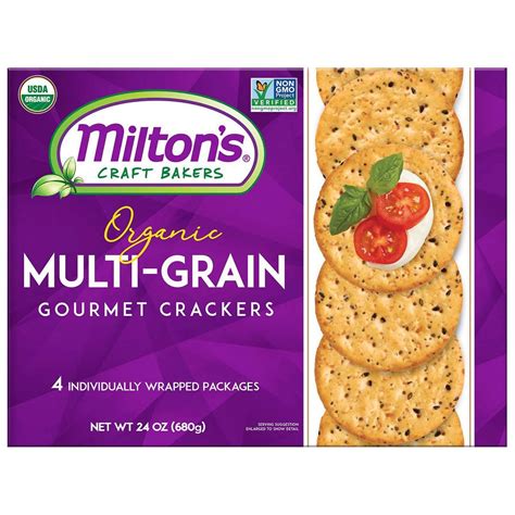 Milton’s Organic Multi-Grain Gourmet Crackers, 6 Ounce (Pack of 4) - Walmart.com