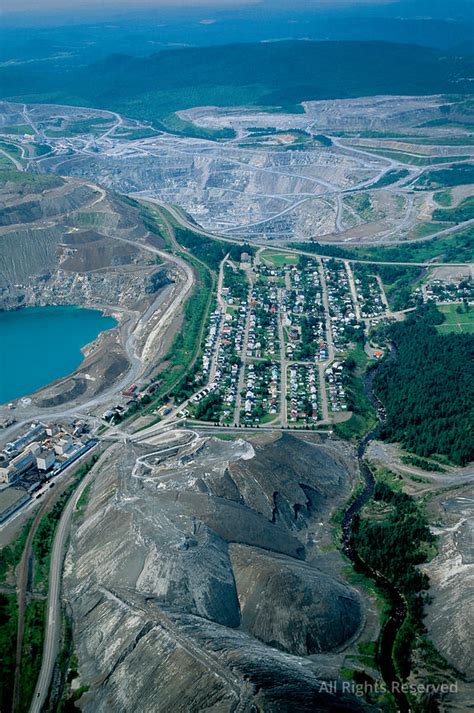 OverflightStock™ | Open Pit MIne Quebec Canada Aerial Stock Photo