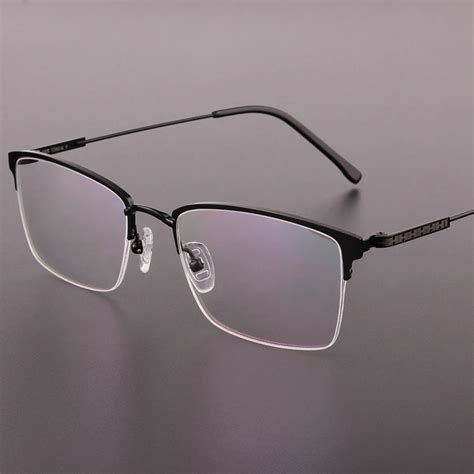 Titanium Glasses High Quality Square Men Eyeglasses Prescription Glasses Full Frame Designer ...