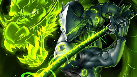 Genji, Overwatch, 4K, #23 Wallpaper PC Desktop