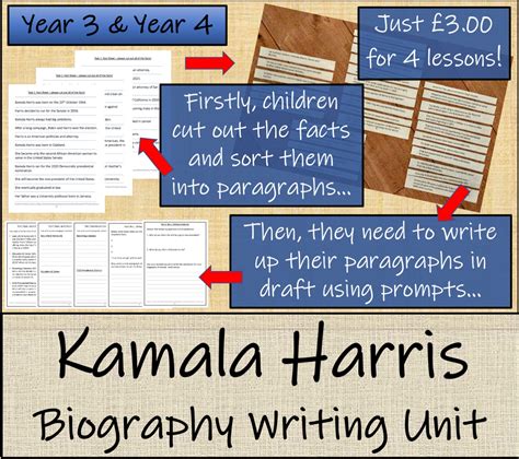 LKS2 Kamala Harris Biography Writing Activity | Teaching Resources