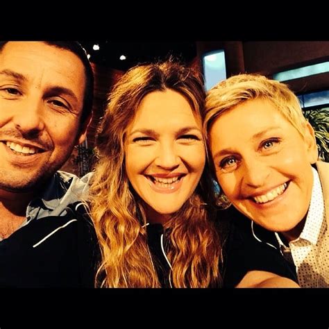 Drew Barrymore snapped a selfie with Adam Sandler and Ellen DeGeneres ...