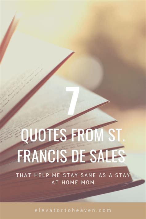 7 Quotes from St. Francis de Sales that Help me Stay Sane as a Mom