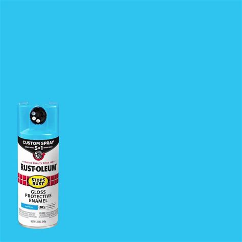 Rust-Oleum Stops Rust 12 oz. Custom Spray 5-in-1 Gloss Maui Blue Spray Paint (Case of 6) 376907 ...