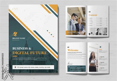 Company Brochure Design Layout Stock Template | Adobe Stock