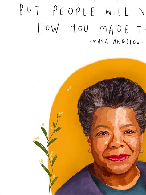 People Will Forget / Feel by Maya Angelou / Quote Empowerment | Etsy