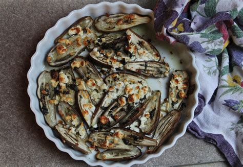 Roasted Fairy Tale Eggplants with Mint and Feta Recipe