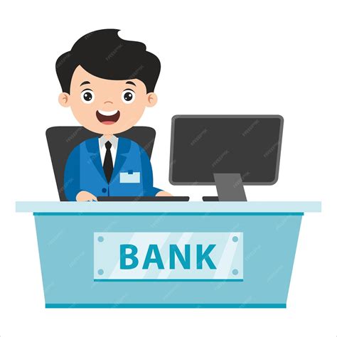 Premium Vector | Cartoon drawing of a banker